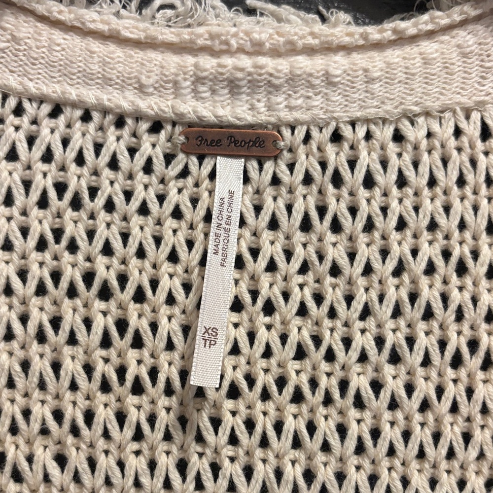 Free People Cream Knit Cardigan - Picture 2 of 2